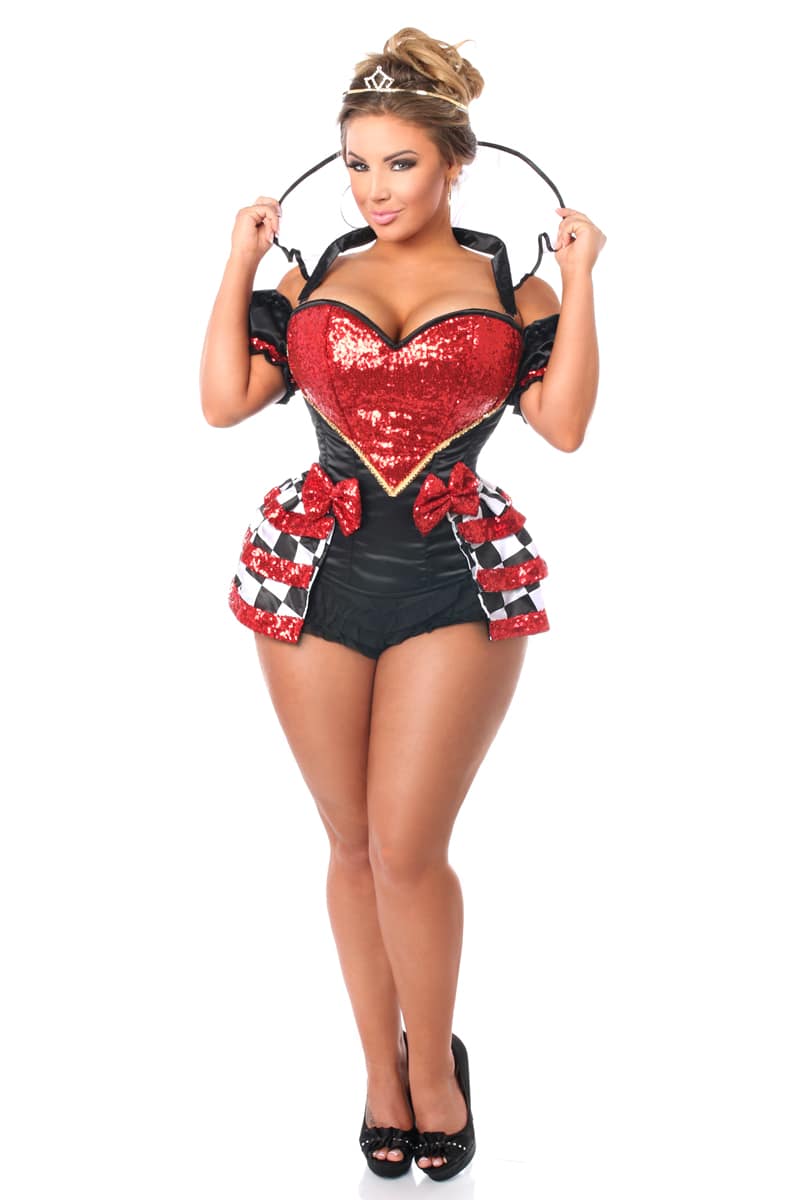 Royal Red Queen Premium Corset Costume Solo