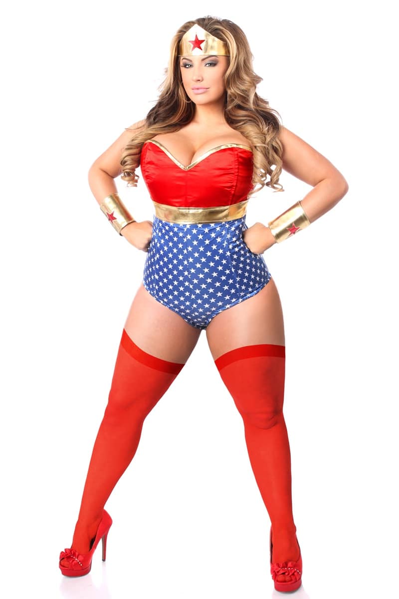 Sexy Superhero Corset Costume Solo