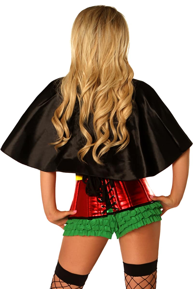 Superhero Sidekick Premium Corset Costume Back