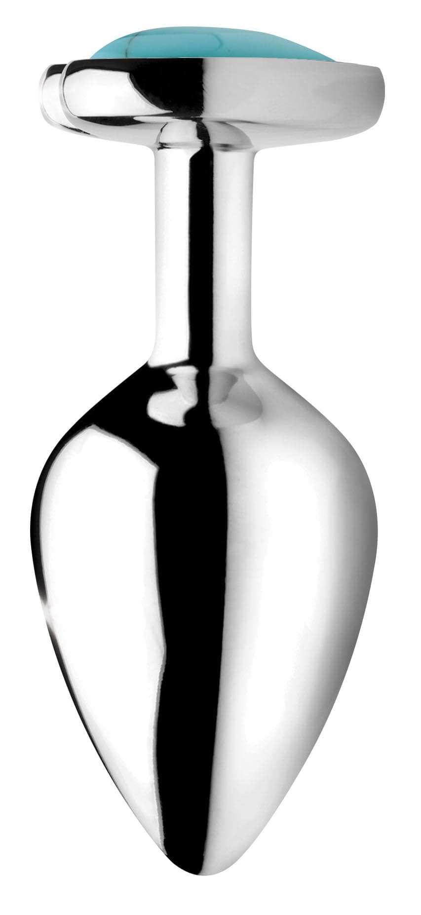 Authentic Turquoise Gemstone Heart Anal Plug - Medium - Image 5