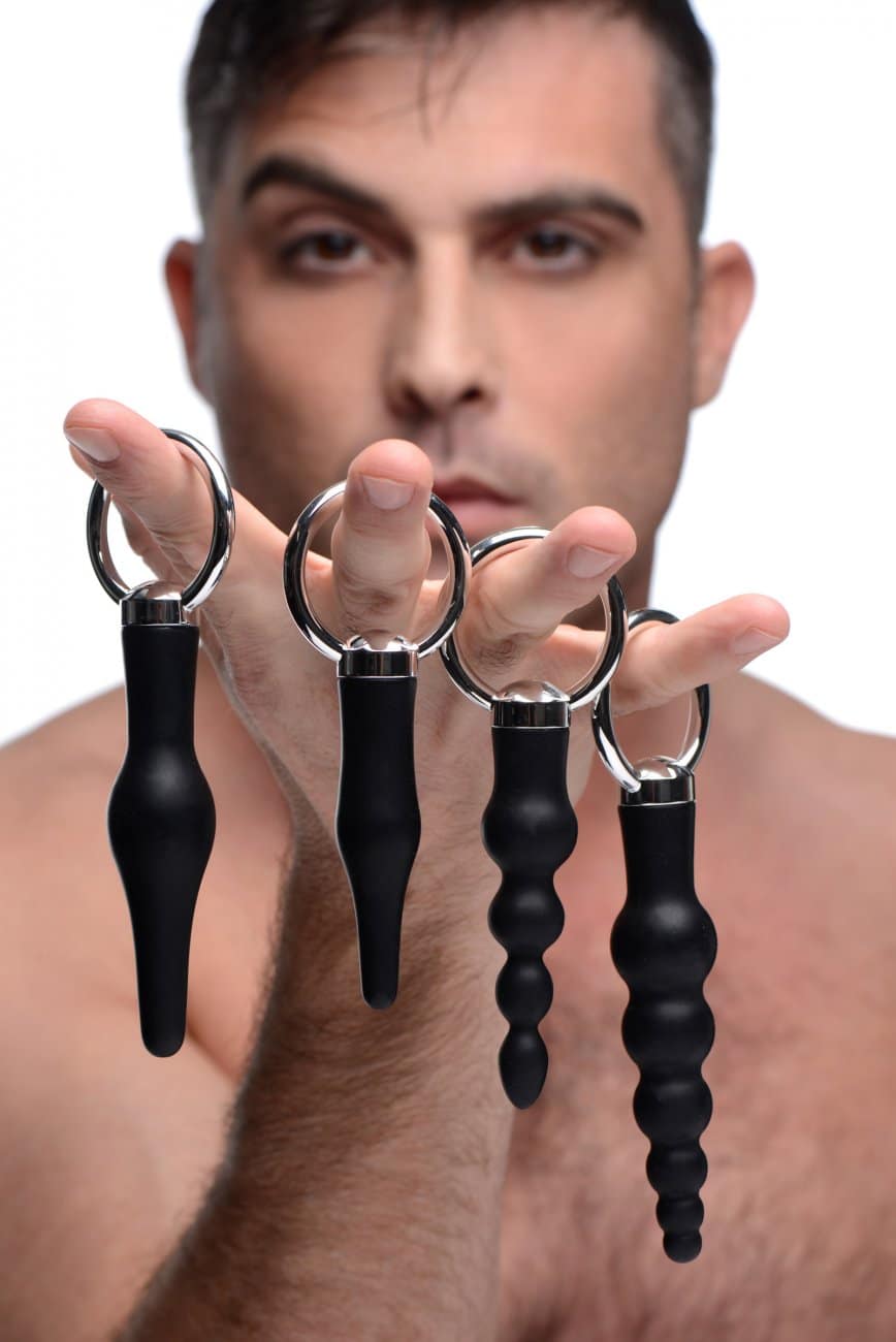 Ringed Anal Stimulation Set With Male Model