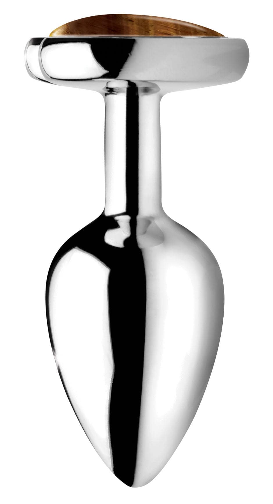 Authentic Tigers Eye Gemstone Heart Anal Plug - Small - Image 5