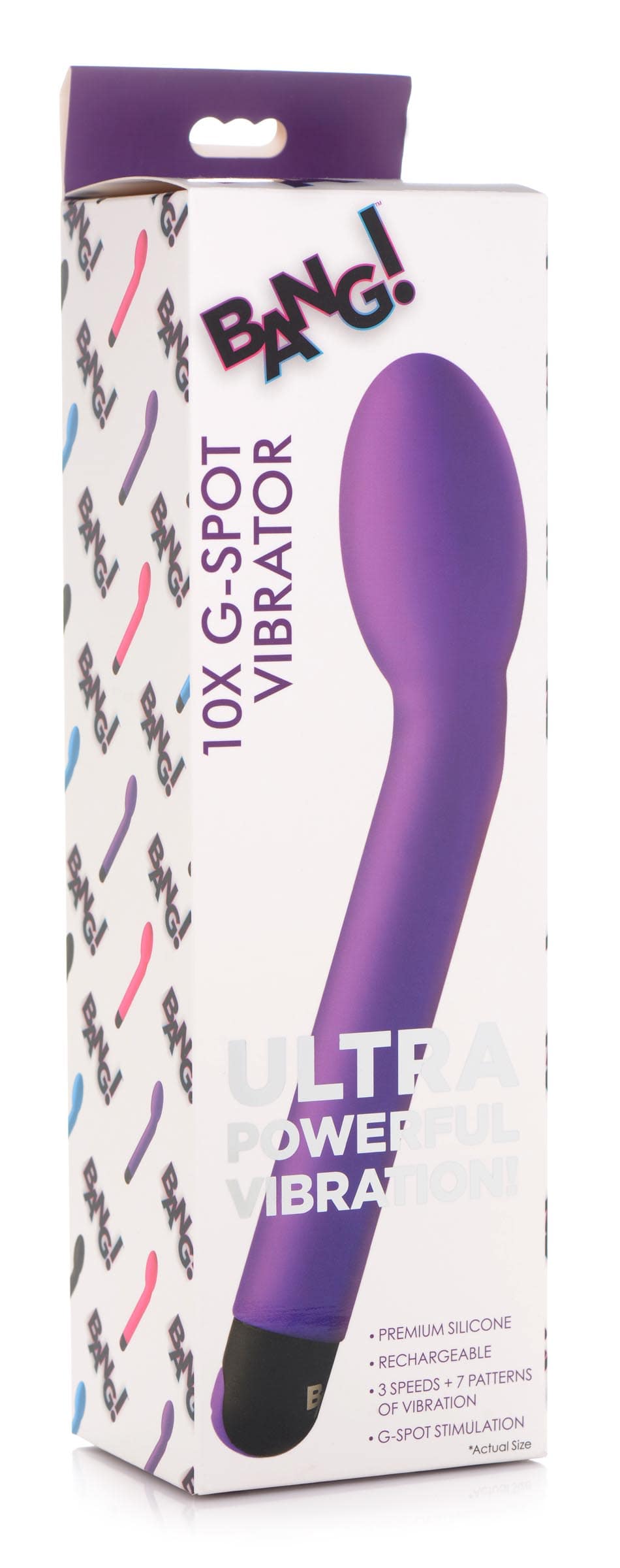 10X Silicone G-Spot Vibrator - Purple - Image 7