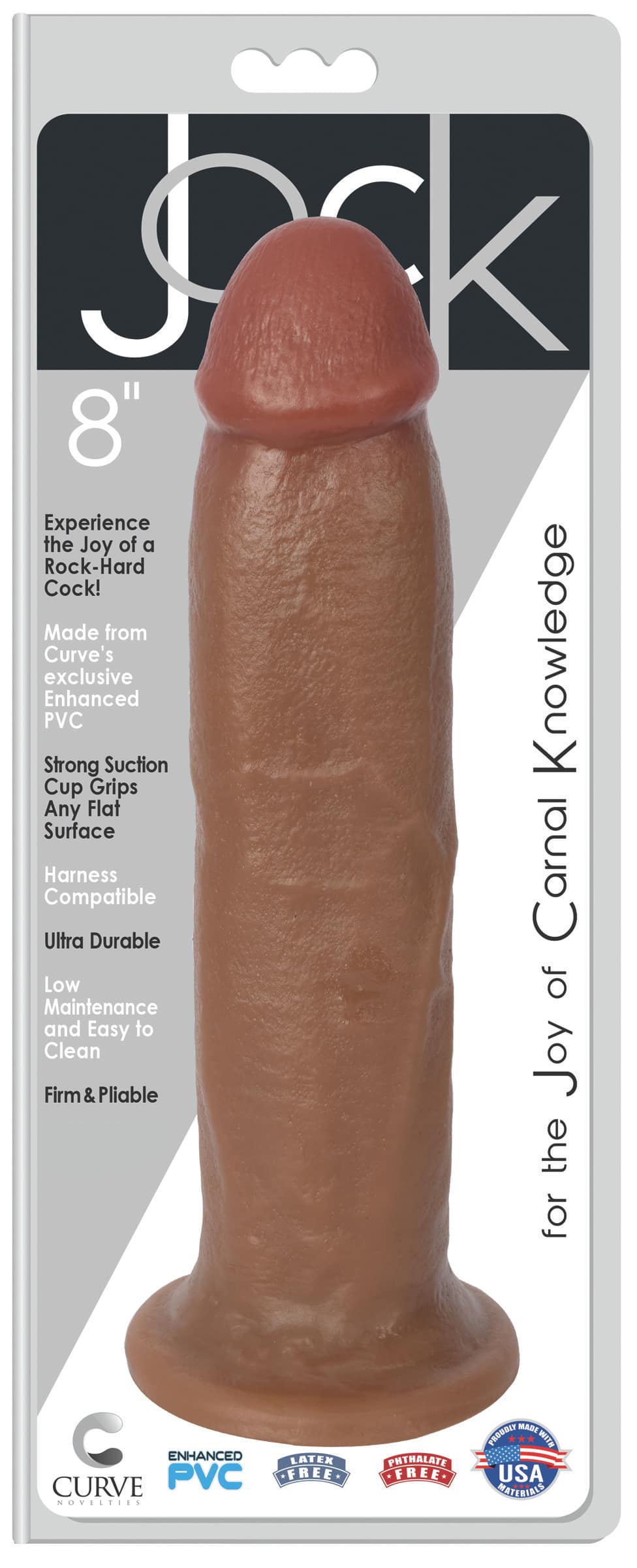 Jock 8 Inch Suction Cup Dildo - Medium - Image 2