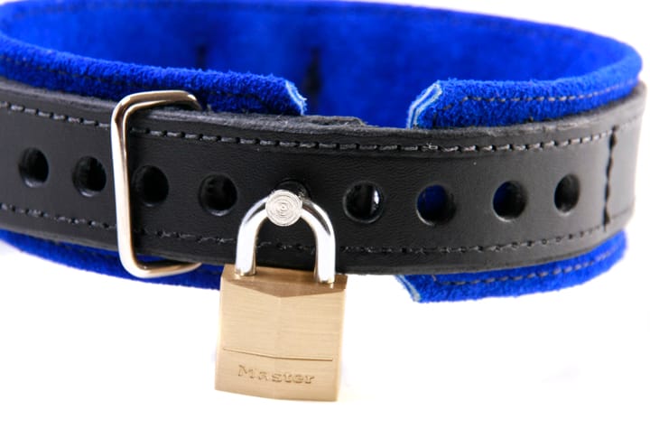 BDSM Slave Collar Locked Close Up