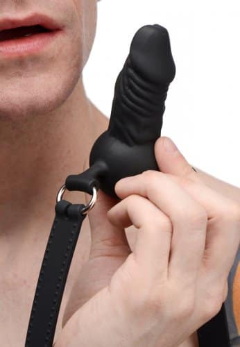 Model Holding Cock Face Gag
