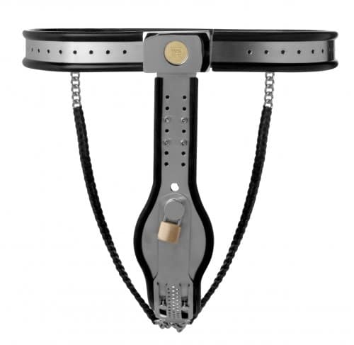 Female Steel Locking Chastity Belt Front View