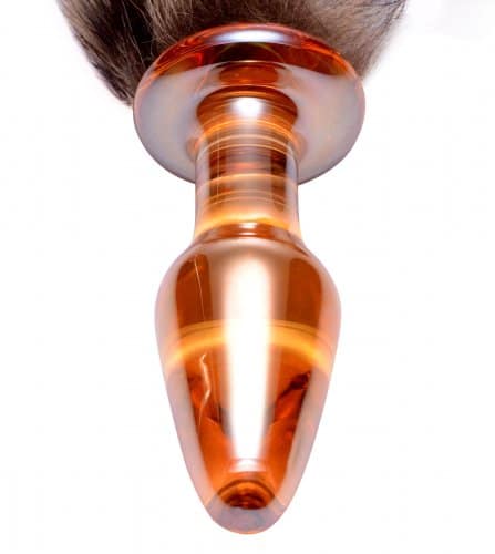 Glass Fox Tail Anal Plug Close Up Of Plug