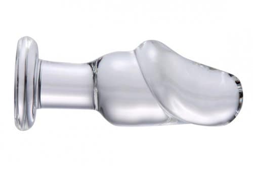 Glass Penis Anal Plug Side View
