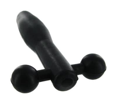 Cum-Thru Barbell Penis Plug Top View