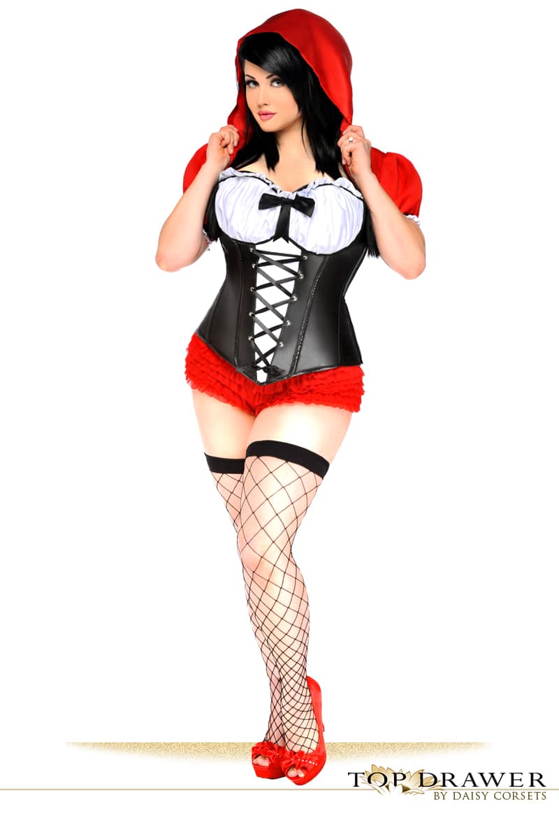 Naughty Red Riding Hood Premium Corset Costume