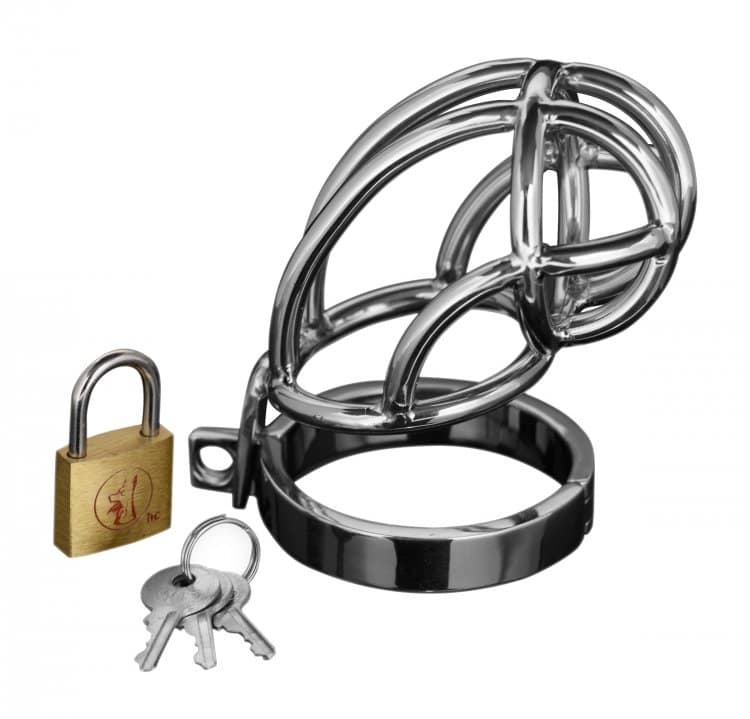 Stainless Steel Locking Chastity Cage