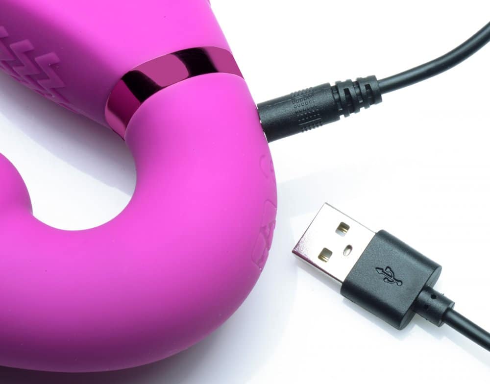 Inflatable Vibrating Strapless Strap-On Charging