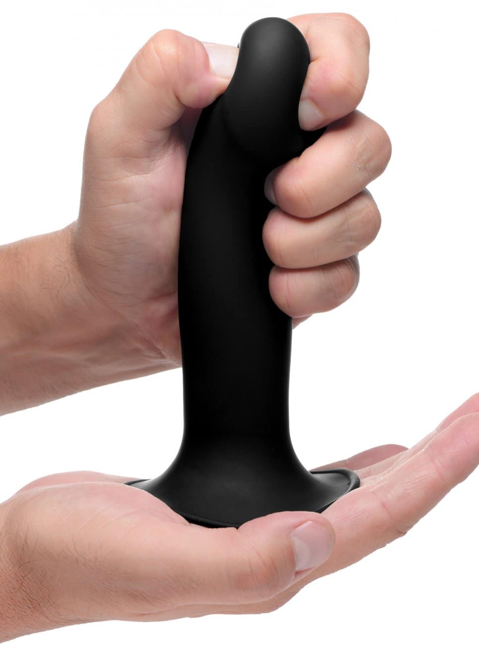 Ultra Flexible Dildo Black Close Up Demo 2