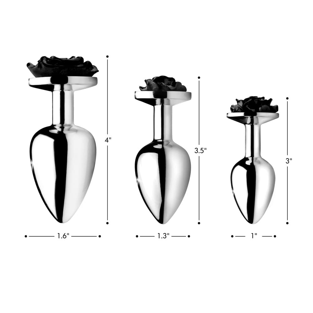 Black Rose Anal Plug Sizes