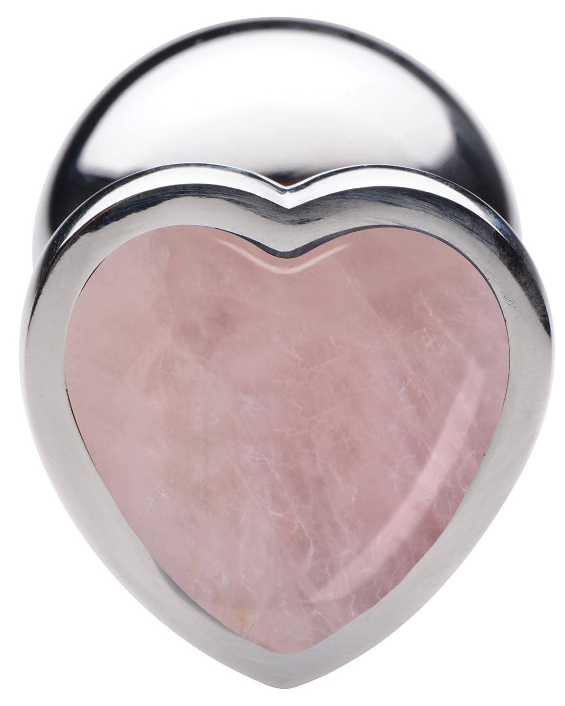 Authentic Rose Quartz Gemstone Heart Anal Plug Medium The Bdsm Toy Shop 3416