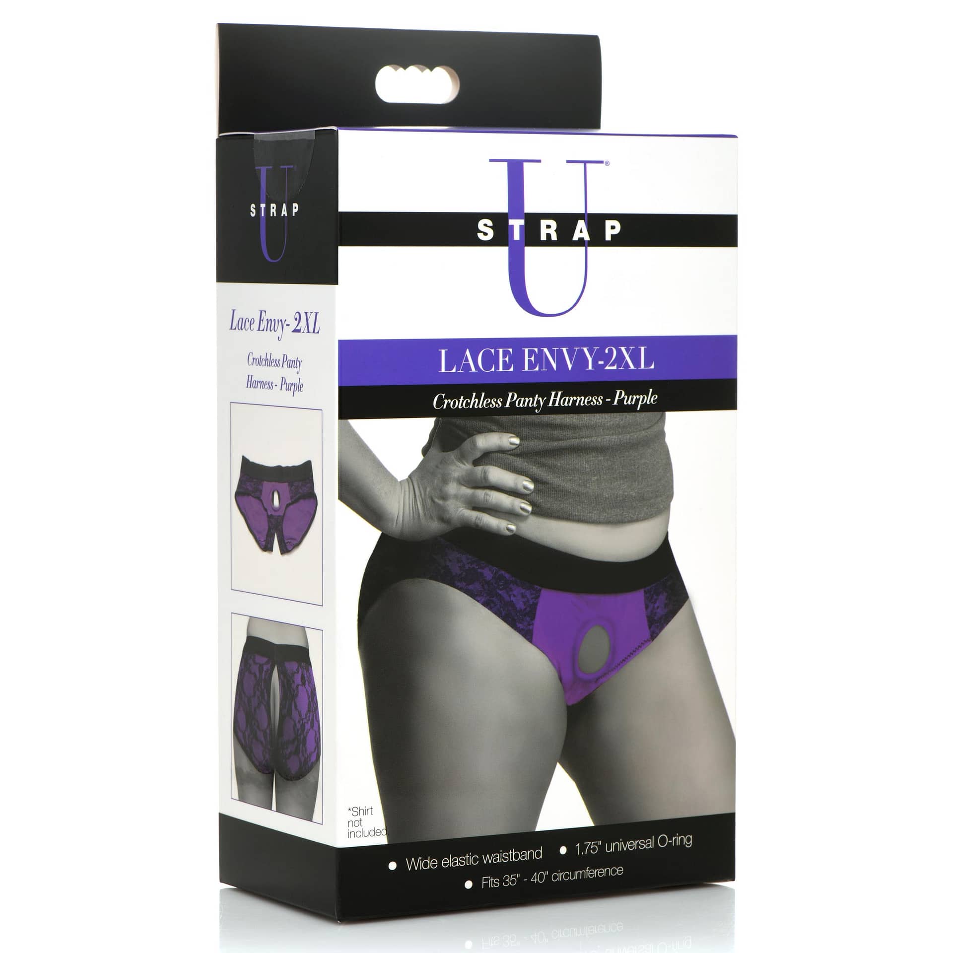 Lace Envy Crotchless Panty Harness XL The BDSM Toy Shop