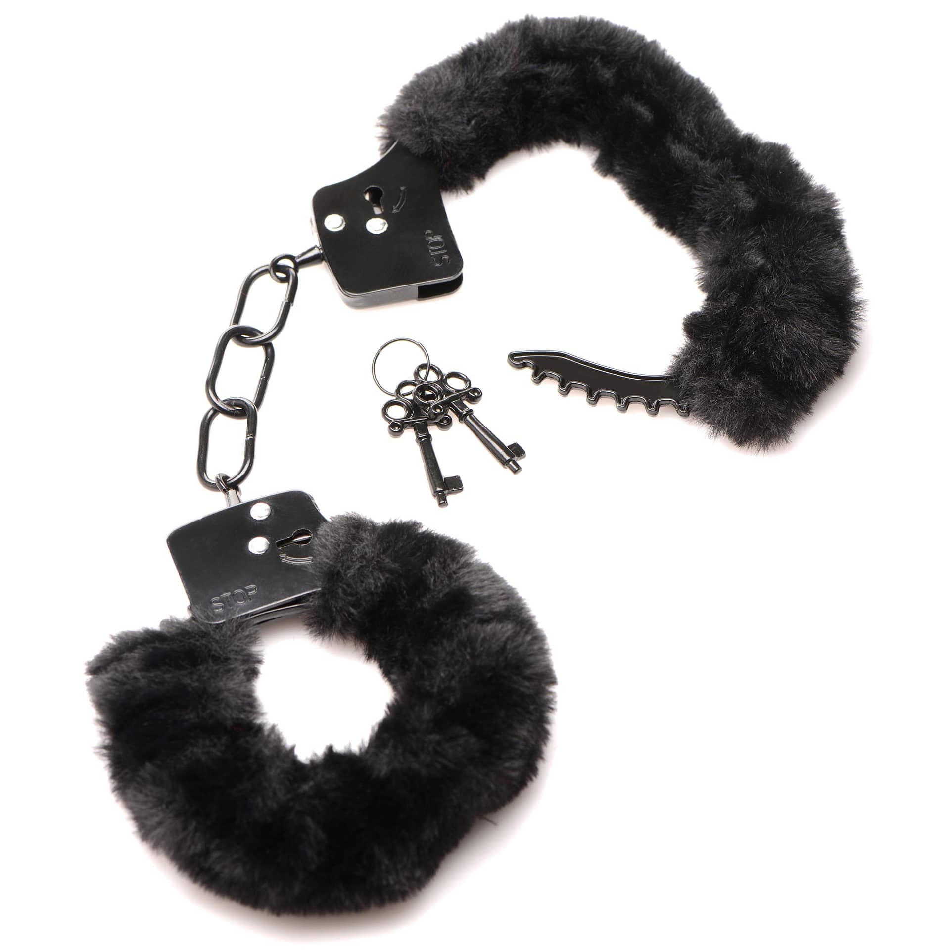 Cuffed In Fur Furry Handcuffs Black The Bdsm Toy Shop