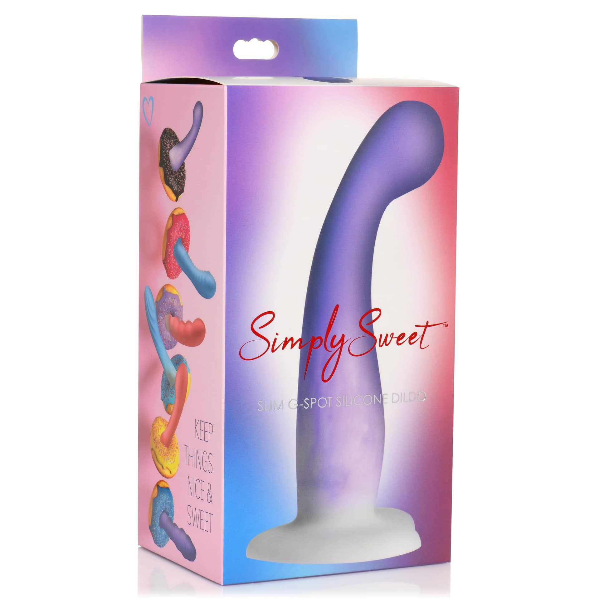 Slim G-Spot Silicone Purple and White Dildo – The BDSM Toy Shop