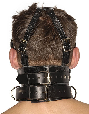 Blindfold Muzzle Gag rear view