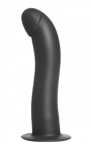 curved vibrating silicone dildo