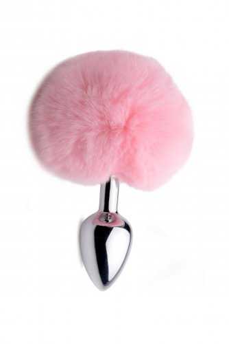 Pink Bunny Tail Plug Solo