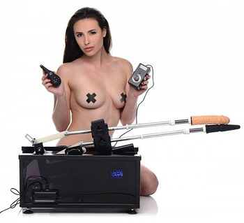 Double Penetration Sex Machine With Model