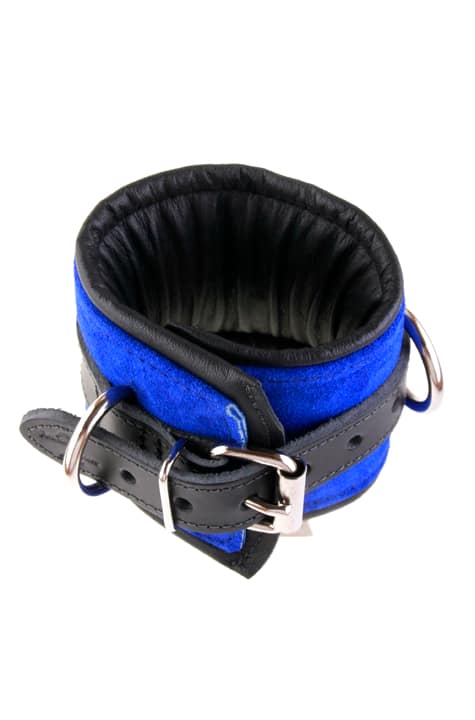 Padded Leather Bondage Cuffs Top View