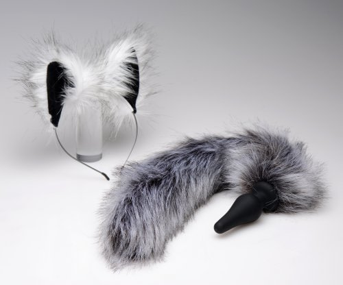 Grey Wolf Ears & Tail Set