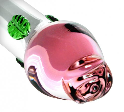 The Blooming Rose Glass Wand Close Up