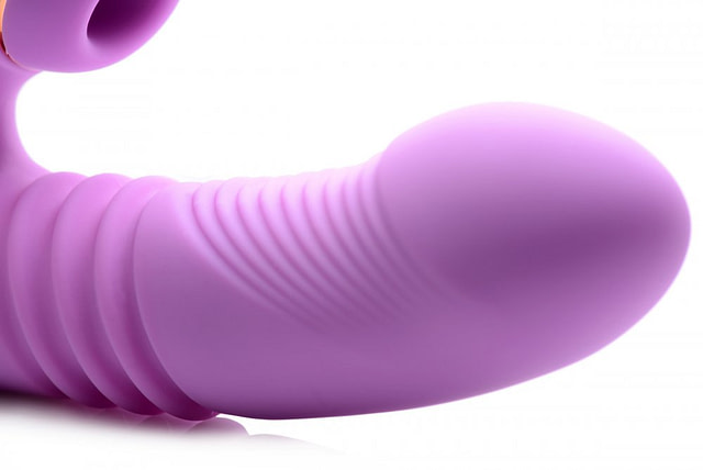Thrust & Suck Rabbit Vibrator Close Up