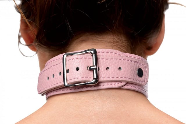 Female Chest Harness Pink Close Up