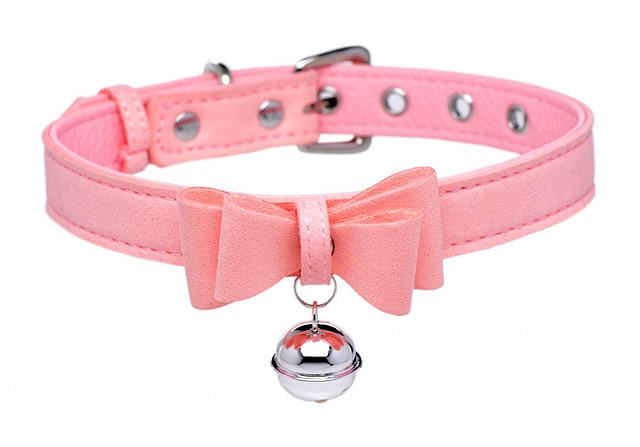 Kittys Pink Bell Collar The Bdsm Toy Shop