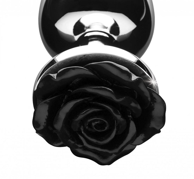 Black Rose Anal Plug Close Up
