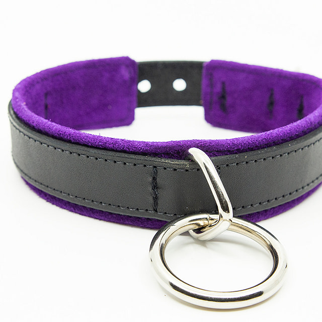 O Ring Submissive Training Collar Purple