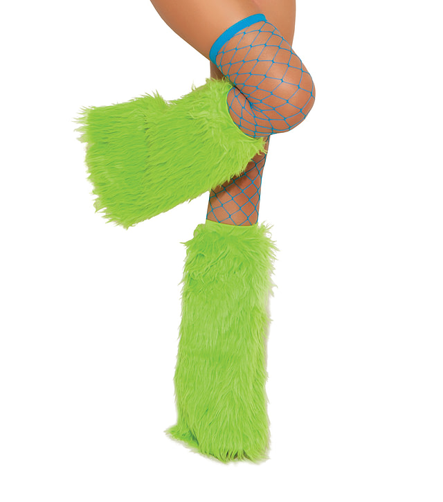 Furry Boot Covers neongreen