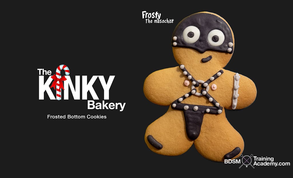 Kinky Bakery Frosty The Masochist Gingerbread man for the holidays