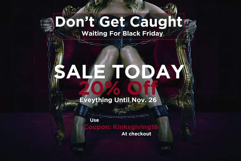 Kinksgiving sale for bdsm toys