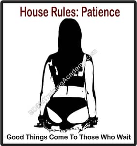 BDSM house rules patience