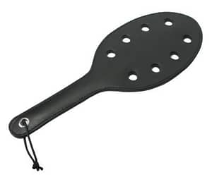 Rounded Leather Paddle With Holes