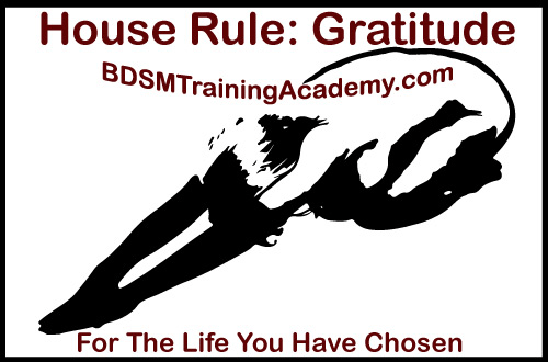 BDSM House Rule Gratitude